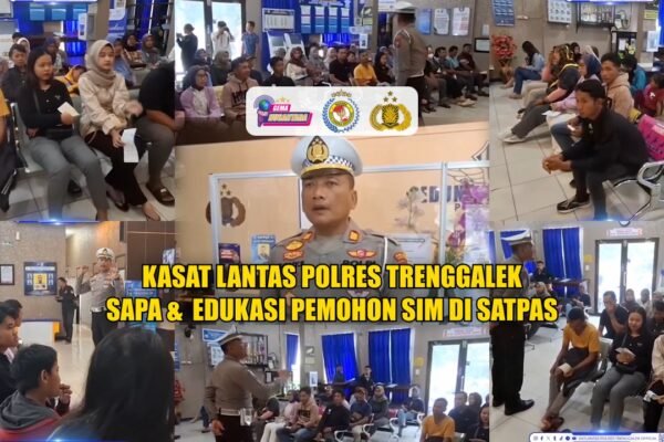 Kasat Lantas Polres Trenggalek Sapa & Edukasi Pemohon SIM di Satpas