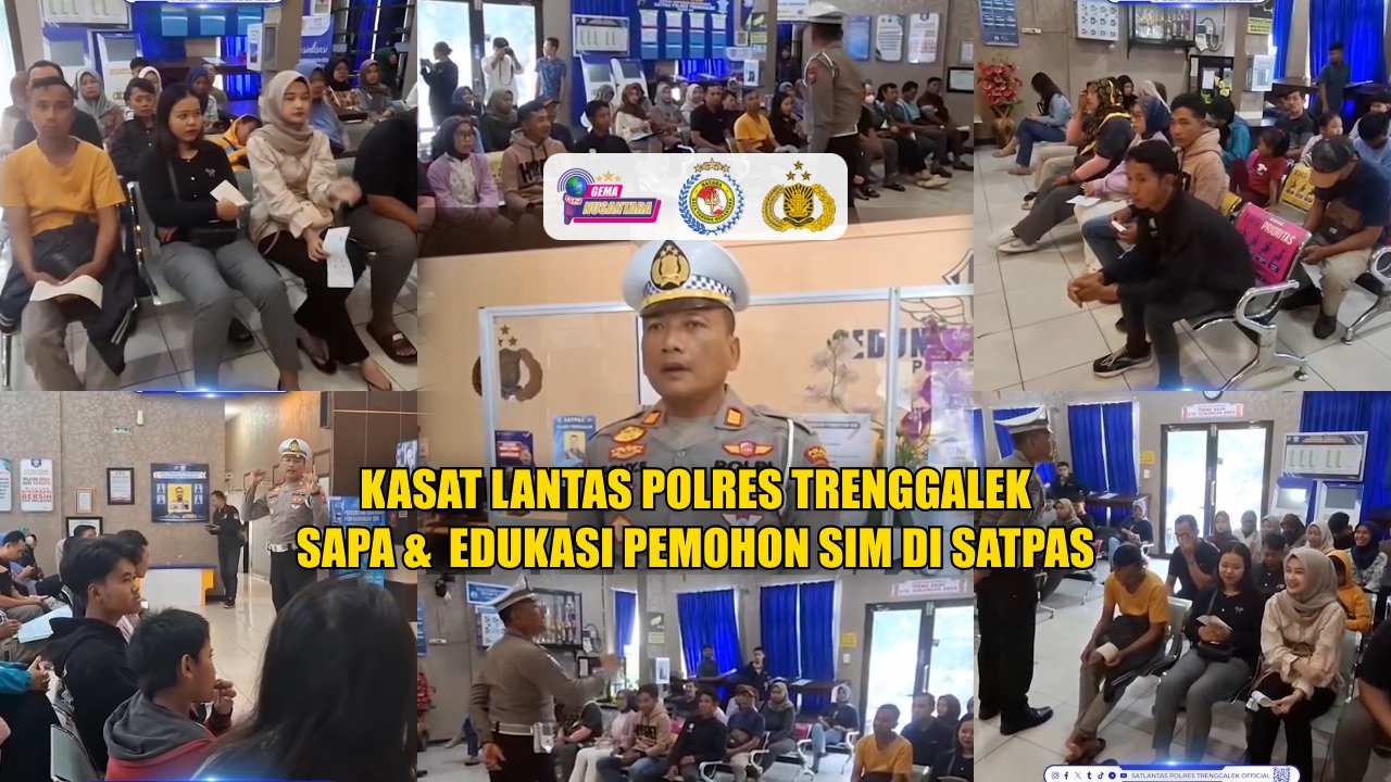 Kasat Lantas Polres Trenggalek Sapa & Edukasi Pemohon SIM di Satpas