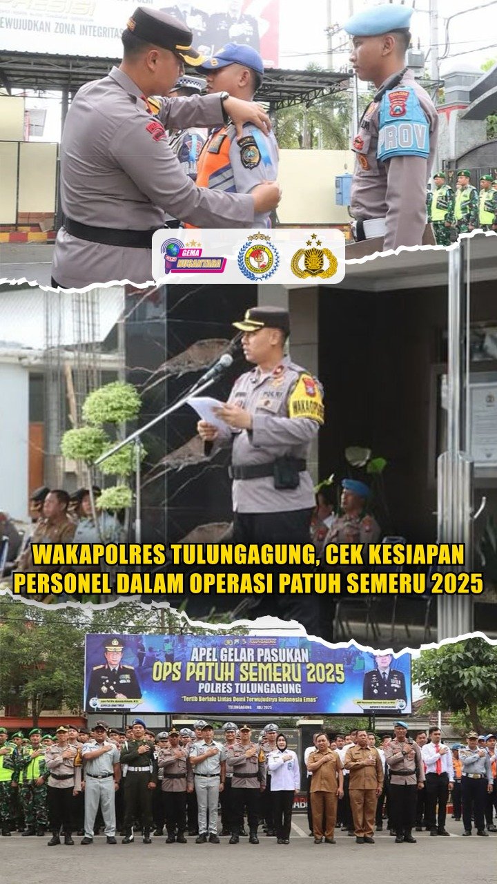 Wakapolres Tulungagung, Cek Kesiapan Personel Dalam Operasi Patuh Semeru 2025