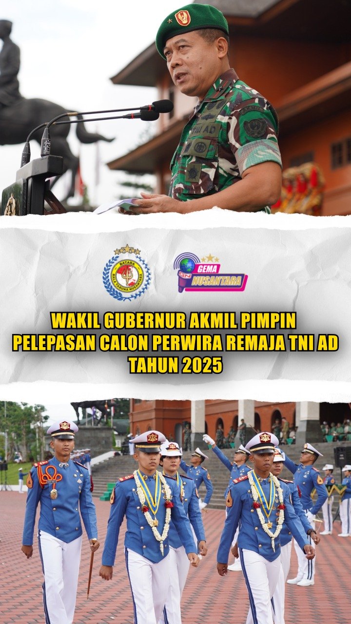Wakil Gubernur Akmil Pimpin Pelepasan Calon Perwira Remaja TNI AD Tahun 2025