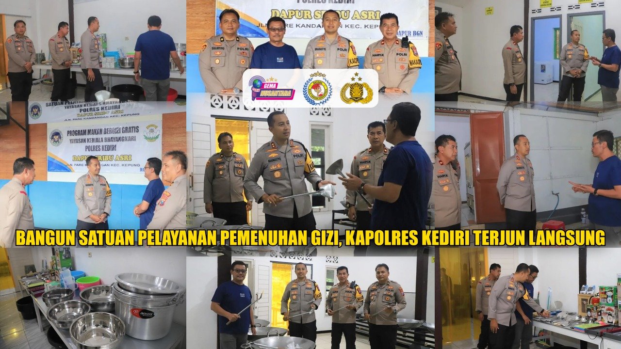 Bangun Satuan Pelayanan Pemenuhan Gizi, Kapolres Kediri Terjun Langsung