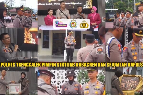 Kapolres Trenggalek Pimpin Sertijab Kabagren dan Sejumlah Kapolsek