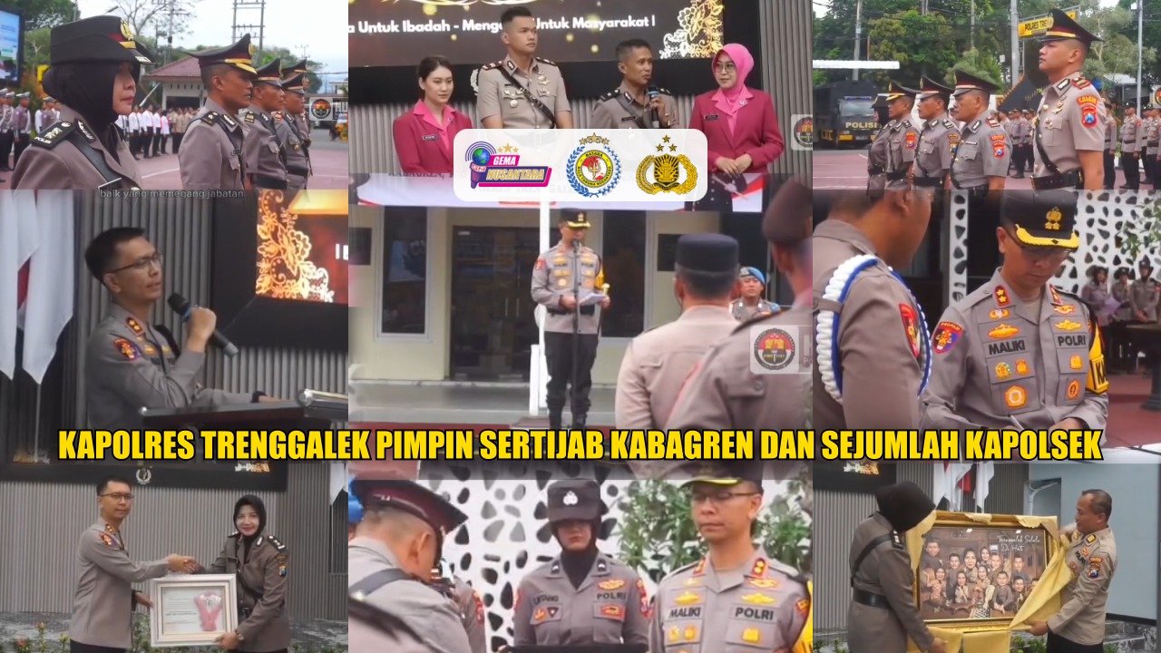 Kapolres Trenggalek Pimpin Sertijab Kabagren dan Sejumlah Kapolsek