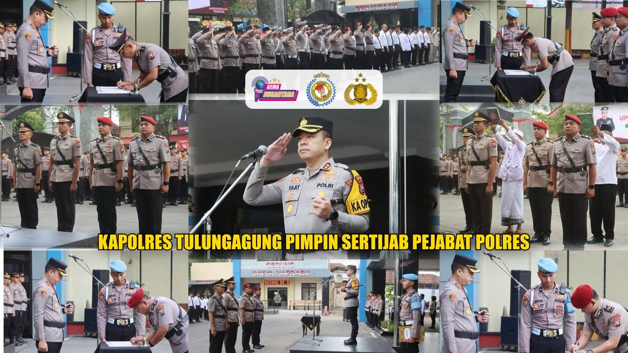 Kapolres Tulungagung Pimpin Sertijab Pejabat Polres