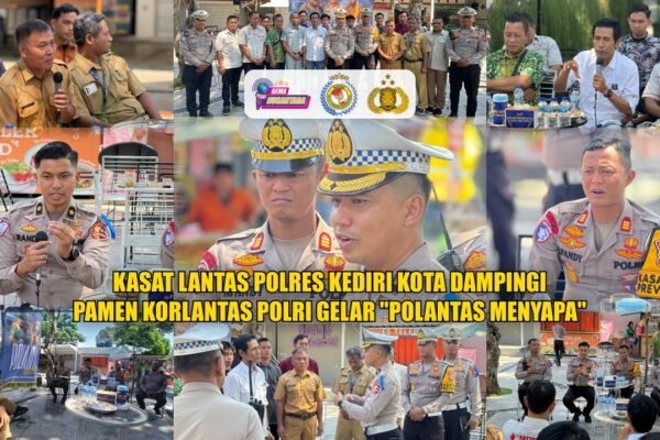 Kasat Lantas Polres Kediri Kota Dampingi Pamen Korlantas Polri Gelar “POLANTAS MENYAPA”