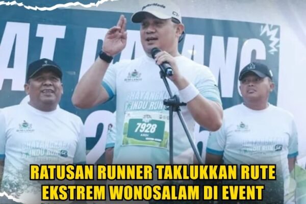 Ratusan Runner Taklukkan Rute Ekstrem Wonosalam di Event Bhayangkara Rindu Run Adventure