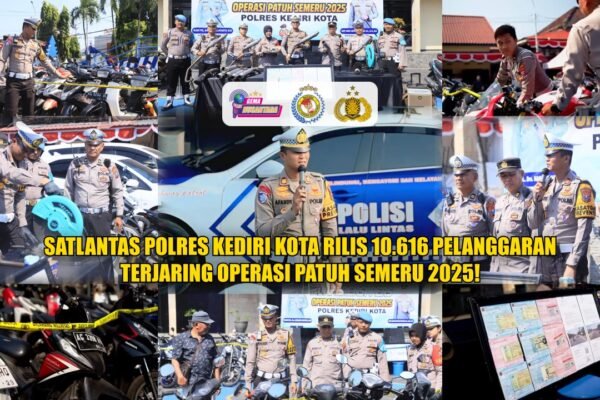 Satlantas Polres Kediri Kota Rilis 10.616 Pelanggaran Terjaring Operasi Patuh Semeru 2025!