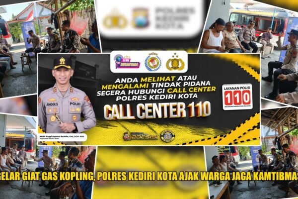 Gelar Giat Gas Kopling, Polres Kediri Kota Ajak Warga Jaga Kamtibmas