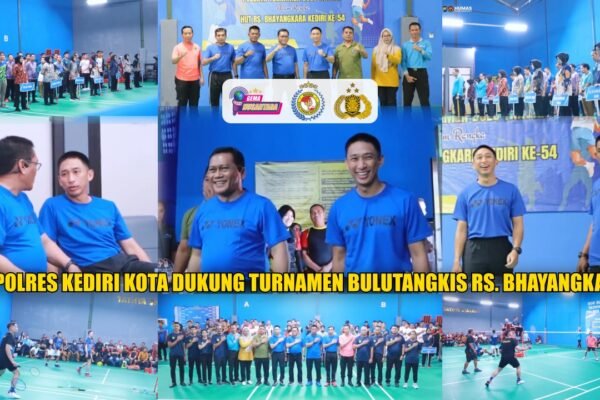 Kapolres Kediri Kota Dukung Turnamen Bulutangkis RS. Bhayangkara