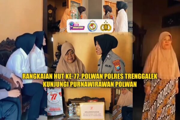 Rangkaian HUT ke-77, Polwan Polres Trenggalek Kunjungi Purnawirawan Polwan