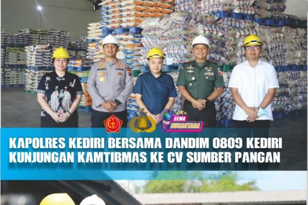 Kapolres Kediri Bersama Dandim 0809/Kediri Kunjungan Kamtibmas ke CV. Sumber Pangan
