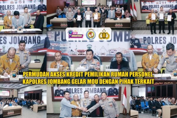 Permudah Akses Kredit Pemilikan Rumah Personel, Kapolres Jombang Gelar MOU dengan Pihak Terkait