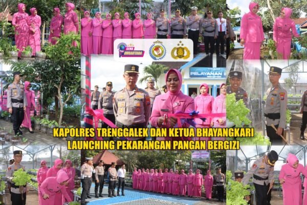 Kapolres Trenggalek dan Ketua Bhayangkari Launching Pekarangan Pangan Bergizi