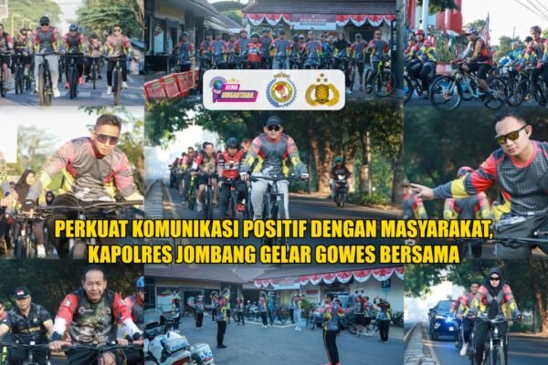 Perkuat Komunikasi Positif Dengan Masyarakat, Kapolres Jombang Gelar Gowes Bersama