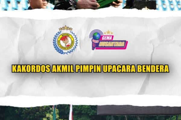 Kakordos Akmil Pimpin Upacara Bendera