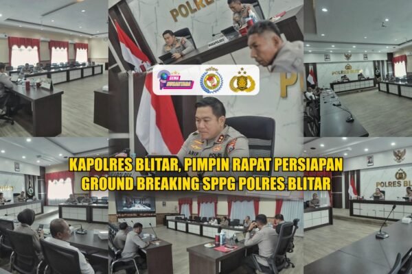 Kapolres Blitar, Pimpin Rapat Persiapan Ground Breaking SPPG Polres Blitar