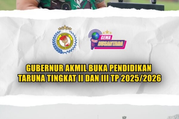 Gubernur Akmil Buka Pendidikan  Taruna Tingkat II dan III TP 2025/2026