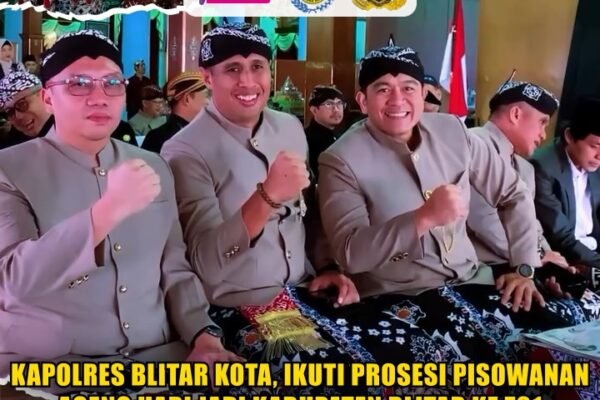 Kapolres Blitar Kota, Ikuti Prosesi Pisowanan Ageng Hari Jadi Kabupaten Blitar ke 701