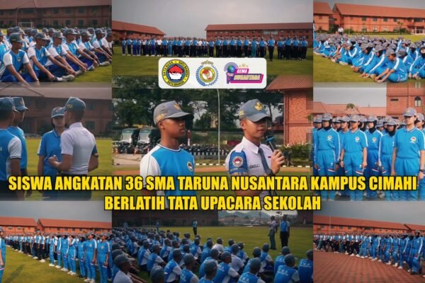Siswa Angkatan 36 SMA Taruna Nusantara Kampus Cimahi Berlatih Tata Upacara Sekolah