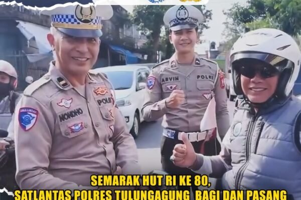 SEMARAK HUT RI KE 80  SATLANTAS POLRES TULUNGAGUNG