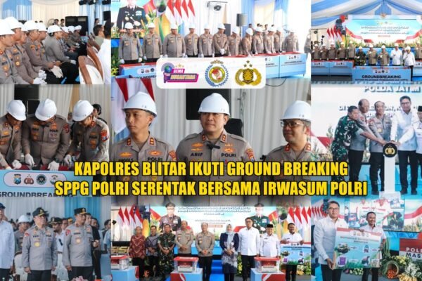 Kapolres Blitar Ikuti Ground Breaking SPPG Polri Serentak bersama Irwasum Polri.