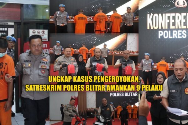 Ungkap Kasus Pengeroyokan, Satreskrim Polres Blitar Amankan 9 Pelaku