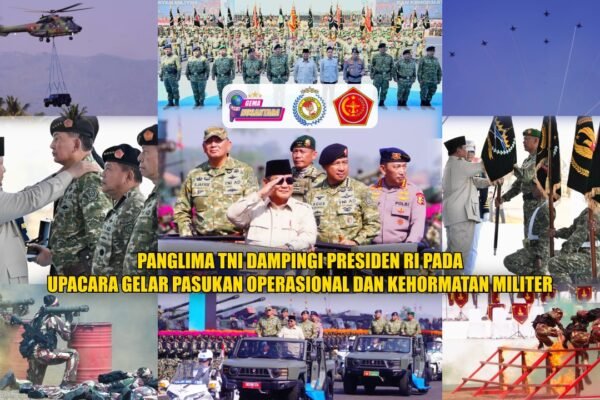 Panglima TNI Dampingi Presiden RI Pada Upacara Gelar Pasukan Operasional dan Kehormatan Militer