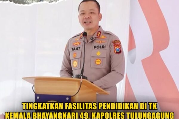 Tingkatkan Fasilitas Pendidikan di TK Kemala Bhayangkari 49, Kapolres Tulungagung Laksanakan Ground Breaking