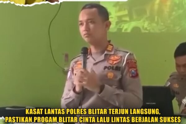 Kasat Lantas Polres Blitar Terjun Langsung, Pastikan Progam Blitar Cinta Lalu Lintas Berjalan Sukses