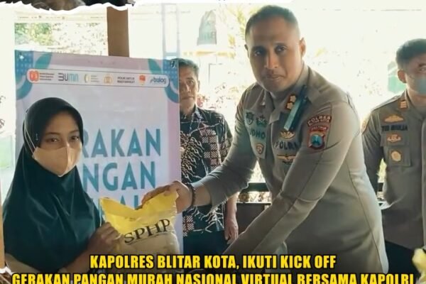 Kapolres Blitar Kota, Ikuti Kick Off Gerakan Pangan Murah Nasional Virtual Bersama Kapolri