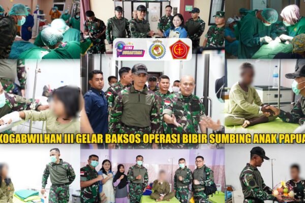 Kogabwilhan III Gelar Baksos Operasi Bibir Sumbing Anak Papua