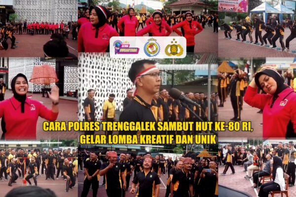 Cara Polres Trenggalek Sambut HUT ke-80 RI, Gelar Lomba Kreatif dan Unik