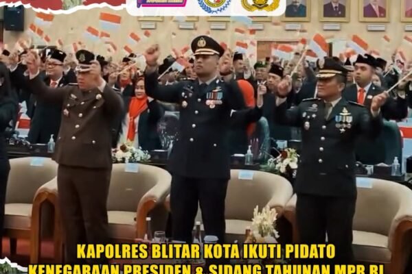 Kapolres Blitar Kota Ikuti Pidato Kenegaraan Presiden & Sidang Tahunan MPR RI