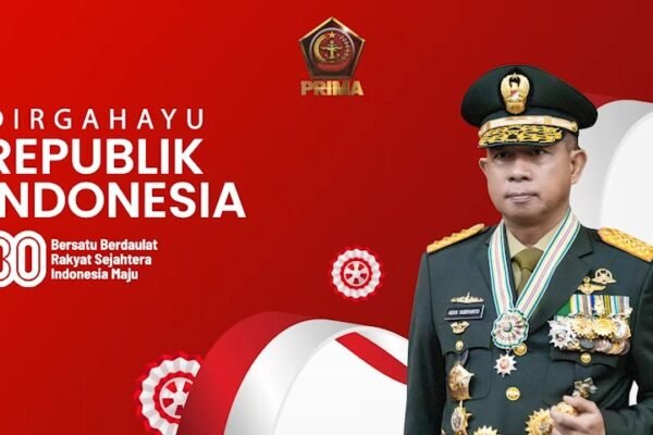 Ucapan Selamat Memperingati Hari Kemerdekaan RI Ke-80 dari Panglima TNI Jenderal TNI Agus Subiyanto, S.E., M.Si.
