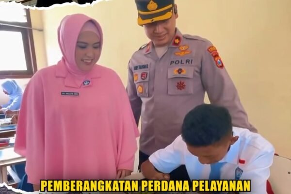 Pemberangkatan Perdana Pelayanan Makan Bergizi Gratis ke Sekolah Penerima Manfaat SPPG Polres Tulungagung.