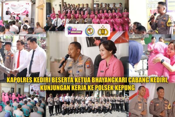Kapolres Kediri Beserta Ketua Bhayangkari Cabang Kediri, Kunjungan Kerja ke Polsek Kepung