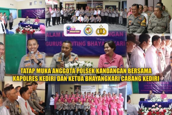 Tatap Muka Anggota Polsek Kandangan Bersama Kapolres Kediri dan Ketua Bhayangkari Cabang Kediri