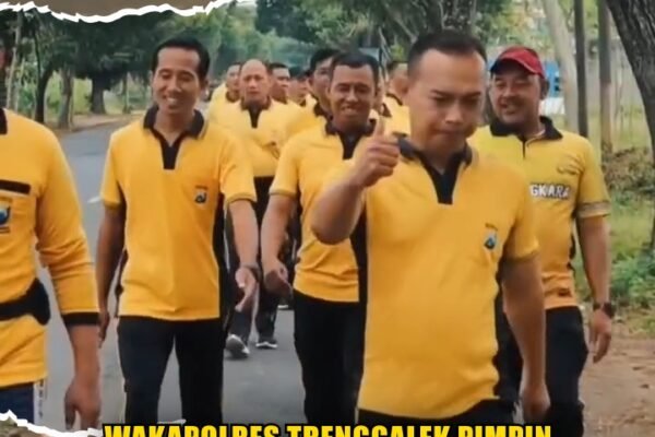 Wakapolres Trenggalek Pimpin Olahraga Bareng Anggota