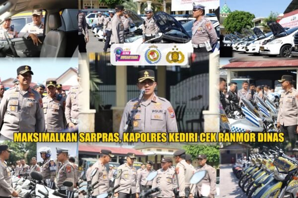 Maksimalkan Sarpras, Kapolres Kediri Cek Ranmor Dinas