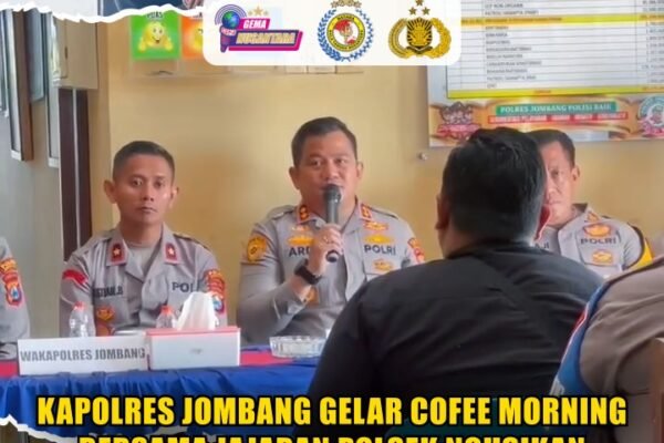 Kapolres Jombang Gelar Cofee Morning Bersama Jajaran Polsek Ngusikan
