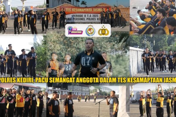 Kapolres Kediri, Pacu Semangat Anggota Dalam Tes Kesamaptaan Jasmani