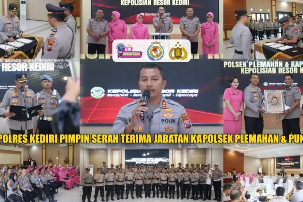 Kapolres Kediri Pimpin Serah Terima Jabatan Kapolsek Plemahan & Puncu