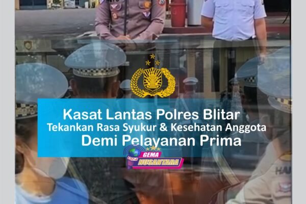 Kasat Lantas Polres Blitar Tekankan Rasa Syukur & Kesehatan Anggota, Demi Pelayanan Prima