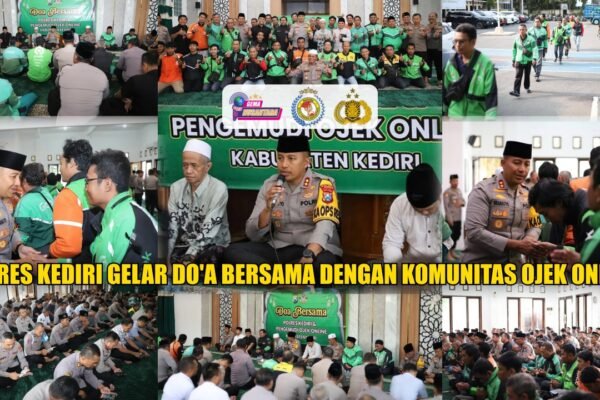 Polres Kediri Gelar Do’a Bersama Dengan Komunitas Ojek Online