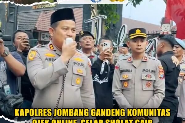 Kapolres Jombang Gandeng Komunitas Ojek Online, Gelar Sholat Gaib