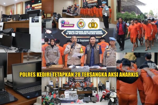 Polres Kediri Tetapkan 28 Tersangka Aksi Anarkis