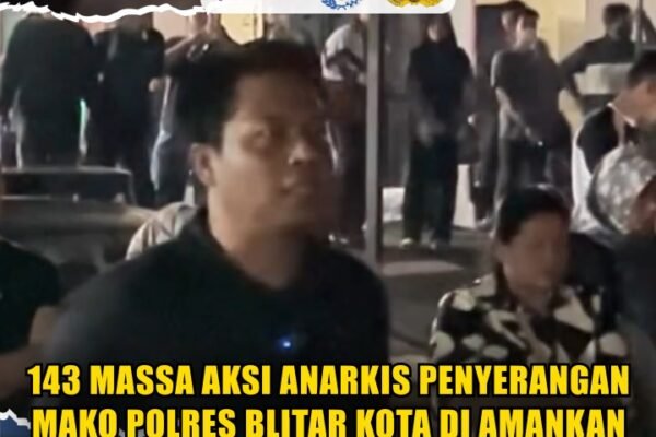 143 Massa Aksi Anarkis Penyerangan Mako Polres Blitar Kota di Amankan