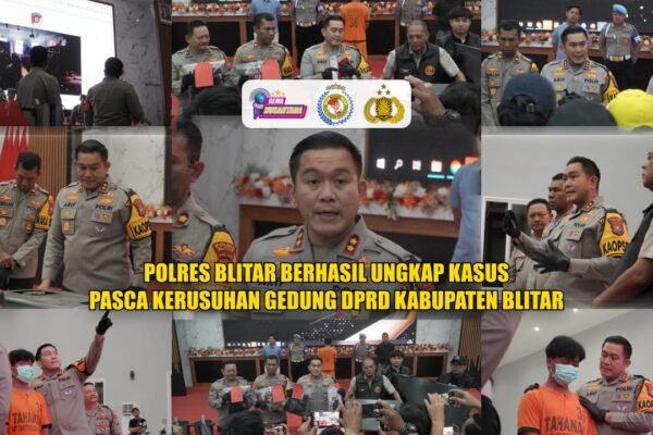 Polres Blitar Berhasil Ungkap Kasus Pasca Kerusuhan Gedung DPRD Kabupaten Blitar