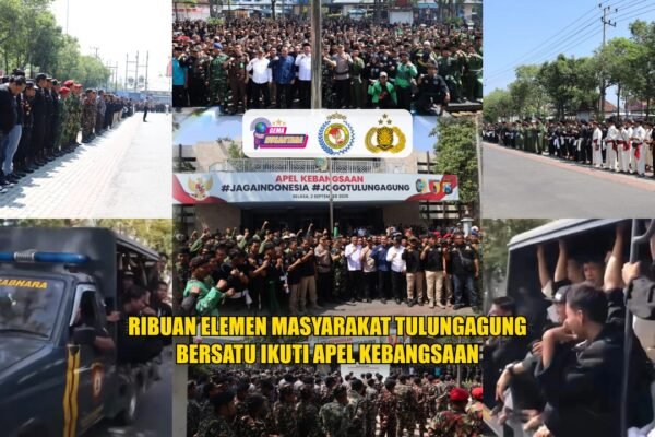 Ribuan Elemen Masyarakat Tulungagung Bersatu ikuti Apel Kebangsaan