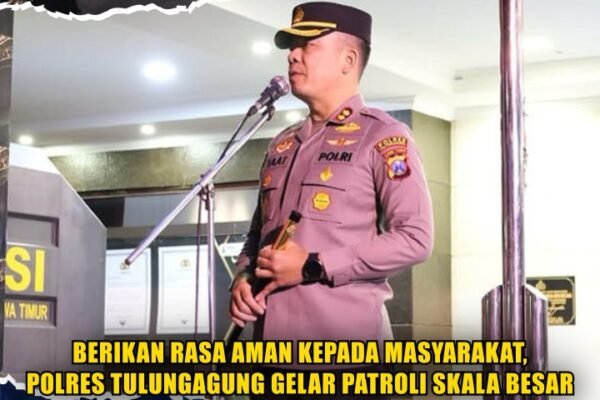 Berikan Rasa Aman Kepada Masyarakat, Polres Tulungagung Gelar Patroli Skala Besar.